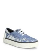 Lanvin Distressed Canvas Sneakers