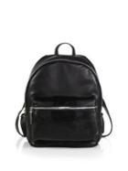 Elizabeth And James Cynnie Leather Backpack With Lizard-embossed Pocket