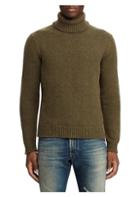 Ralph Lauren Purple Label Long-sleeve Melange Turtleneck Sweater