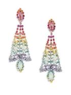 Dannijo Lala Multicolor Swarovski Crystal Drop Earrings