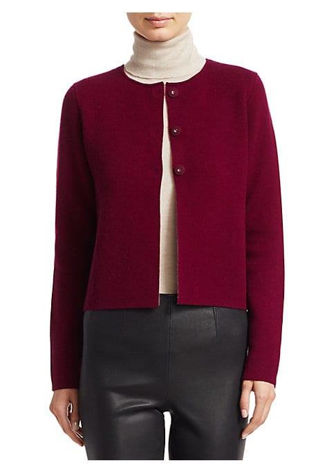 Saks Fifth Avenue Collection Wool & Cashmere Double Faced Cropped Jacket