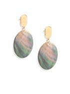 Nest Statement Grey Mother-of-pearl Drop Earrings