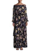 Tory Burch Indie Silk Off-the-shoulder Maxi Dress