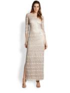 Kay Unger Sequined Lace Gown