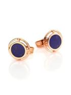 Dunhill Rose Goldtone Sodalite Cuff Links