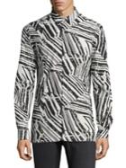 Versace Collection Abstract Frame Casual Button Down Shirt