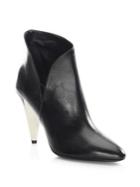 Michael Kors Collection Angelina Leather Point Toe Booties