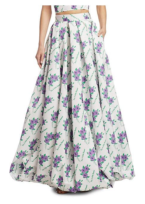 Rosie Assoulin Full Floral Maxi Skirt