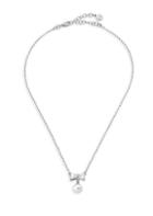 Majorica 8mm White Man-made Pearl Ribbon Pendant Necklace