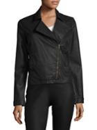 Eileen Fisher Wax Cotton Moto Jacket