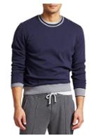 Brunello Cucinelli Spar Dorito Crewneck Varsity Sweatshirt