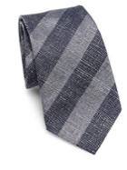 Giorgio Armani Diagonal Stripe Textured Silk Tie