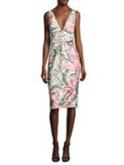 Kay Unger Sleeveless Floral Cocktail Dress