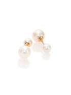 Zoe Chicco 6.5mm-9.5mm White Pearl & 14k Yellow Gold Two-sided Earrings