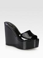 Sergio Rossi Lakeesha Patent Leather Platform Sandals