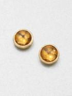 Marco Bicego Jaipur Citrine & 18k Yellow Gold Stud Earrings