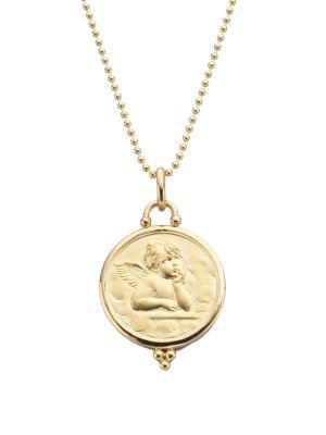 Temple St. Clair Angel 18k Yellow Gold Large Pendant