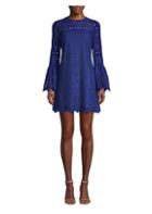 Laundry By Shelli Segal Lace Bell Sleeve Mini Dress
