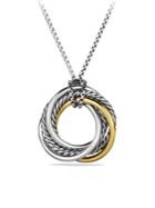 David Yurman Crossover Small Pendant With Gold