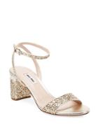 Miu Miu Glitter Ankle-strap Jewel-heel Sandals
