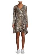 Ganni Tilden Mesh Leopard Print Dress