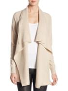 Saks Fifth Avenue Cashmere Ribbed Cascading Cardigan