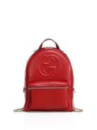 Gucci Gg Leather & Chain Backpack