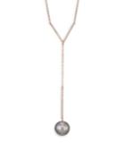 Yoko London Tahitian Pearl, Diamond & 18k Rose Gold Y-necklace