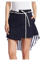 Monse Striped Asymmetric Shirt-back Skirt