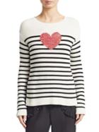Redvalentino Striped Heart Sweater