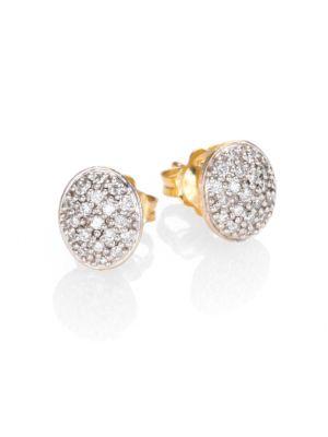 Marco Bicego Siviglia Diamond & 18k Yellow Gold Stud Earrings