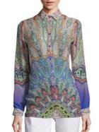 Etro Printed Button Front Top