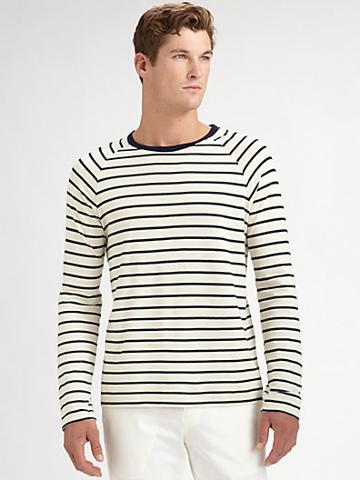 Vince Striped Crewneck Tee