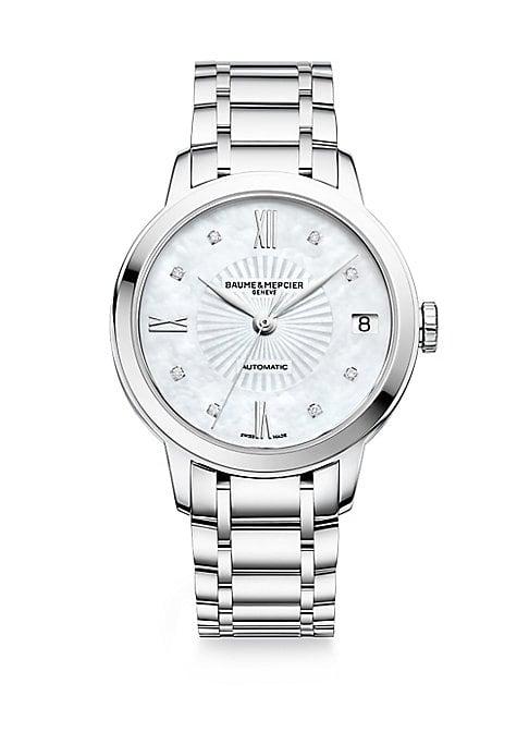 Baume & Mercier Classima Diamond, Mother-of-pearl & Stainless Steel Bracelet Watch