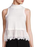 Rebecca Taylor Lace Terry Top