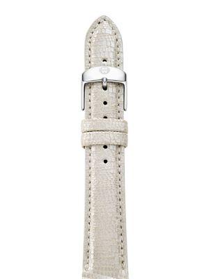 Michele Watches Textured Metallic Leather Watch Strap/18mm