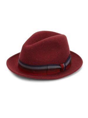 Saks Fifth Avenue Collection Grosgrain Wool Fedora Hat