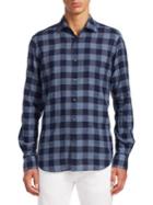 Saks Fifth Avenue Collection Plaid Casual Button-down Shirt