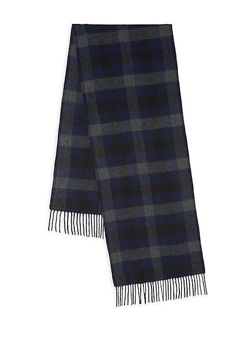 Theory Novelty Cashmere & Wool Plaid Scarf