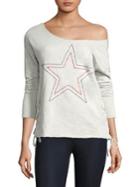 Sundry Star Lace-up Sweater