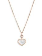 Chopard Happy Hearts Diamond & Mother-of-pearl Pendant Necklace