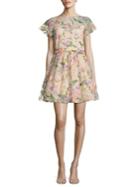 Shoshanna Floral Embroidered Fit-&-flare Dress