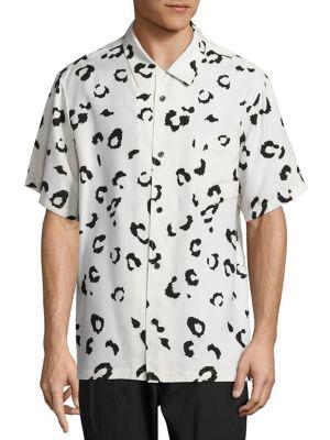 Alexander Wang Oversized Leopard Print Silk Shirt
