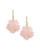 Annette Ferdinandsen Flora Pink Conch Shell Flower Drop Earrings
