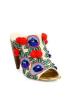 Tory Burch Ellis Embroidered Leather Mules