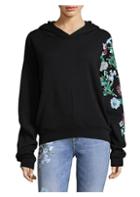 7 For All Mankind Floral Cropped Hoodie