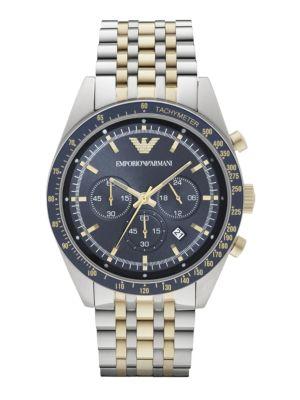 Emporio Armani Two-toned Stainless Steel Chronogrpah Watch