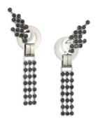 Marni Rhinestone Triple Drop Earrings