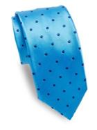 Ike Behar Blue Dots Silk Tie