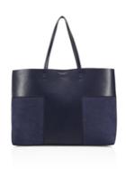 Tory Burch Block-t Leather & Suede Tote